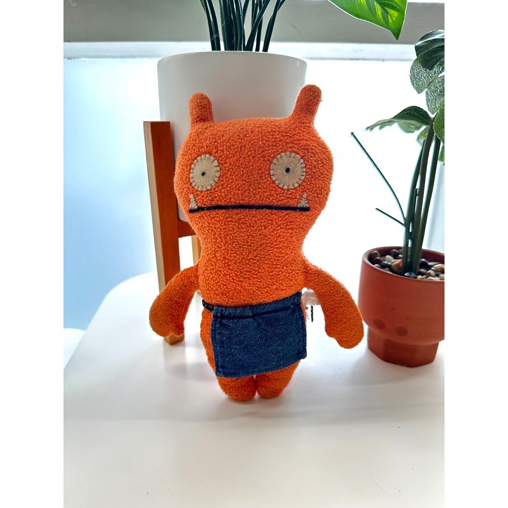Classic Series Ugly Doll Tiny Pupil Wage the Helper Orange Blue Apron Retired 8"